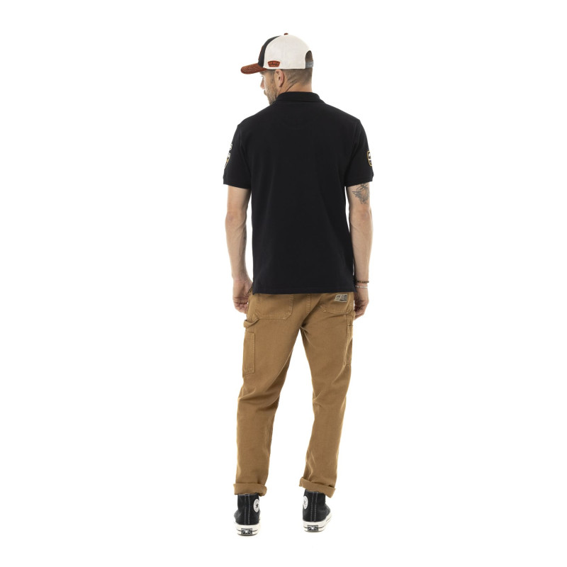 Polo Noir coupe Régular Col boutonné ENGINE | homme - Vondutch | Von Dutch