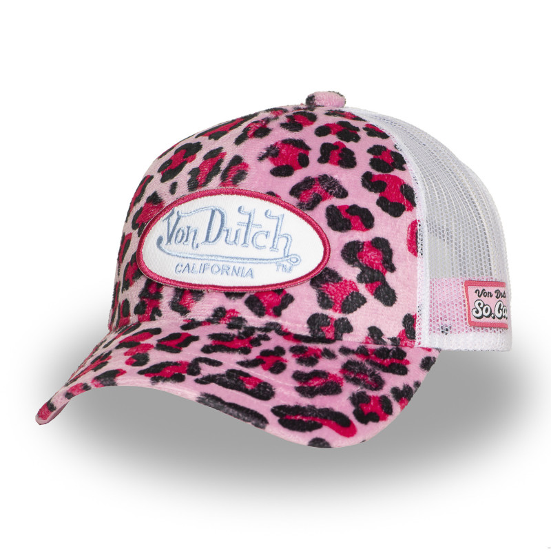 Casquette Vondutch Rose Trucker Snapback en Fausse fourrure SAVAGE | Von Dutch