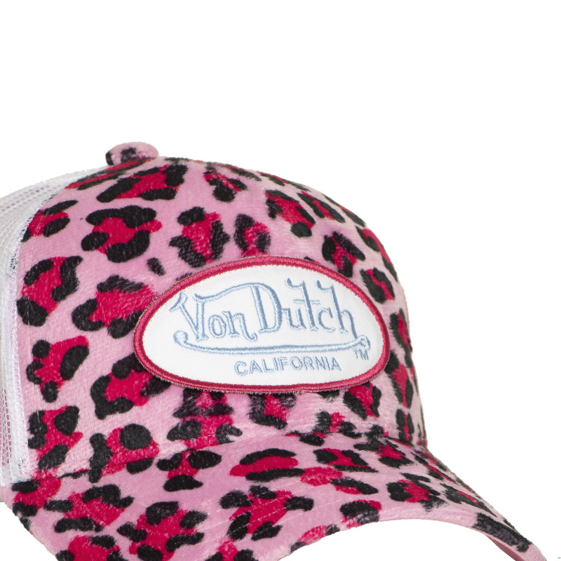 Casquette Vondutch Rose Trucker Snapback en Fausse fourrure SAVAGE | Von Dutch