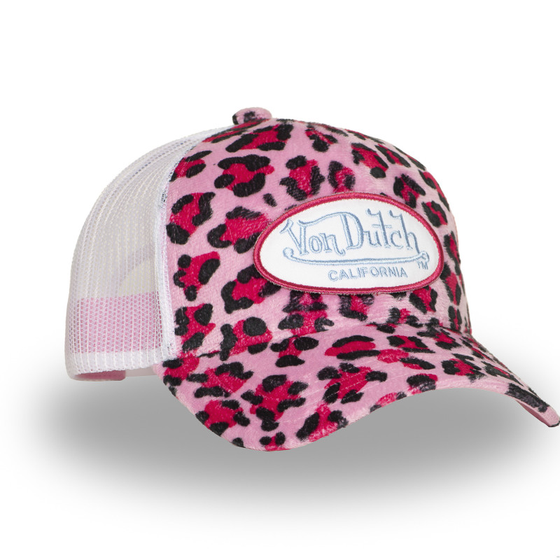 Casquette Vondutch Rose Trucker Snapback en Fausse fourrure SAVAGE | Von Dutch