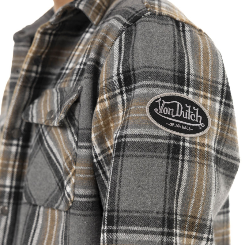 Surchemise à carreaux Polaire Hiver Beige PEPPER | Homme - Vondutch | Von Dutch