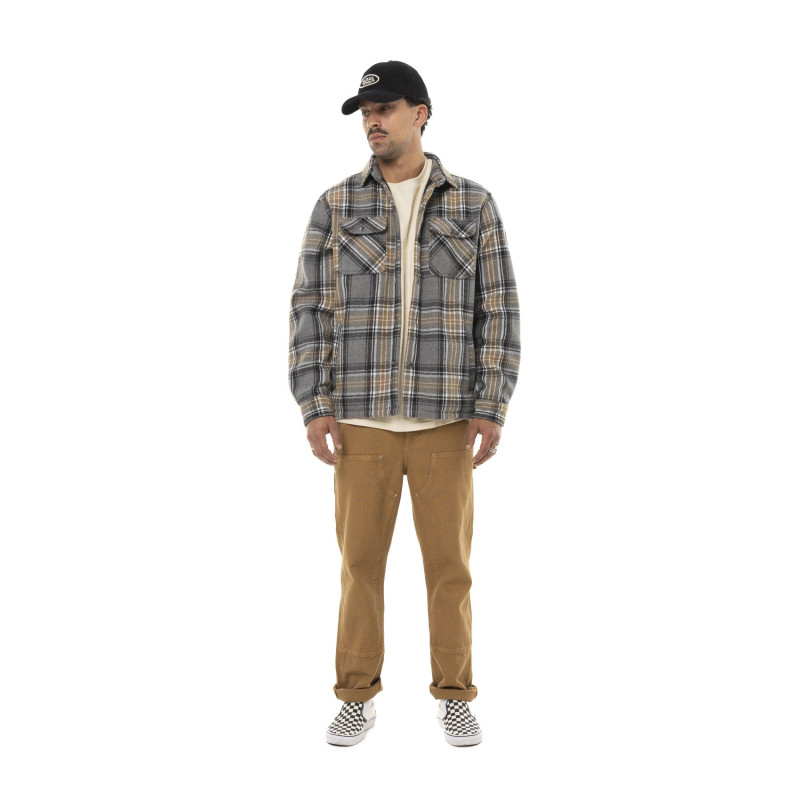 Surchemise à carreaux Polaire Hiver Beige PEPPER | Homme - Vondutch | Von Dutch