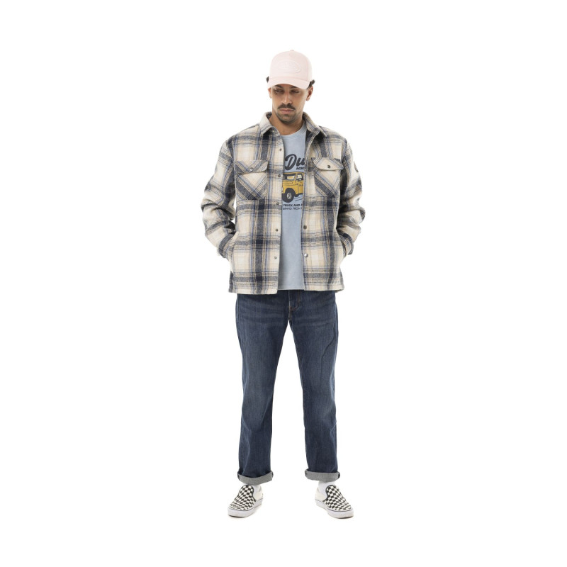 Surchemise à carreaux Polaire Hiver Grise PEPPER | Homme - Vondutch | Von Dutch