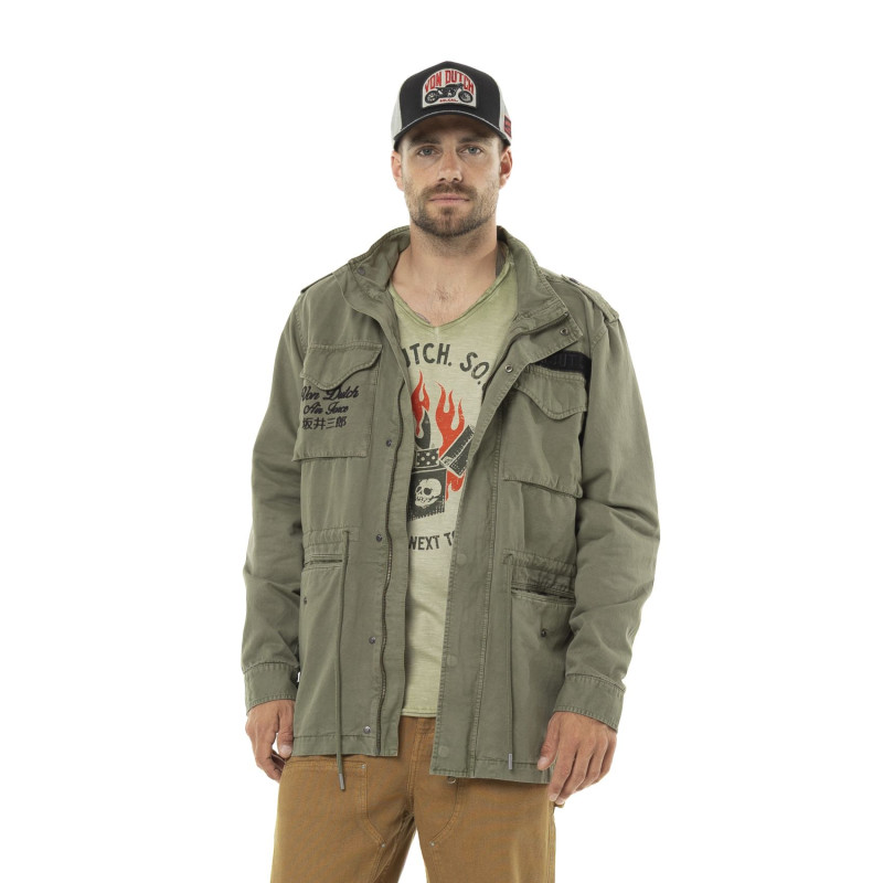 Veste militaire homme en coton avec patch Field