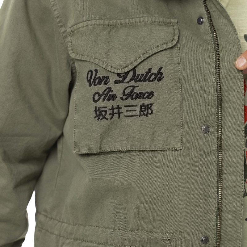 Veste militaire homme en coton avec patch Field