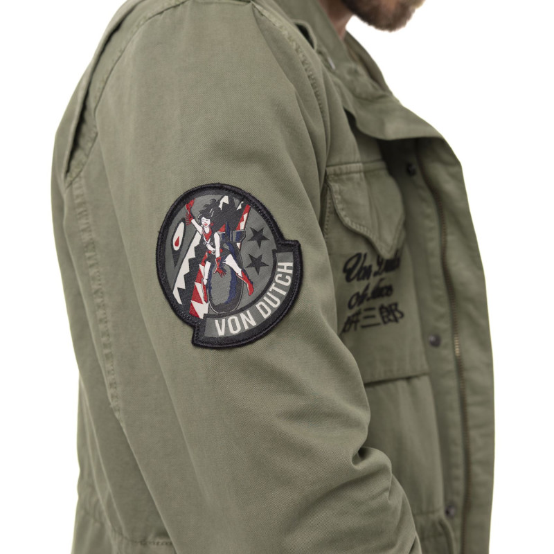 Veste militaire homme en coton avec patch Field