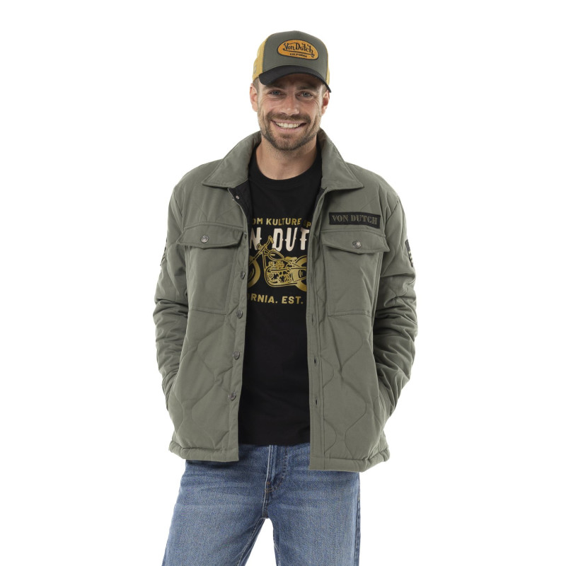 Veste militaire homme en coton avec surpiqûres et patchs Harper