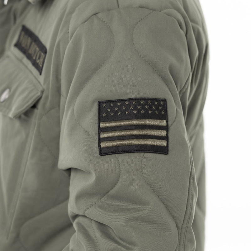 Veste militaire homme en coton avec surpiqûres et patchs Harper