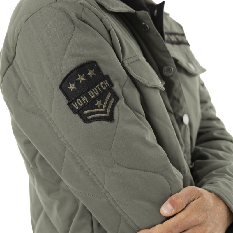 Veste militaire homme en coton avec surpiqûres et patchs Harper