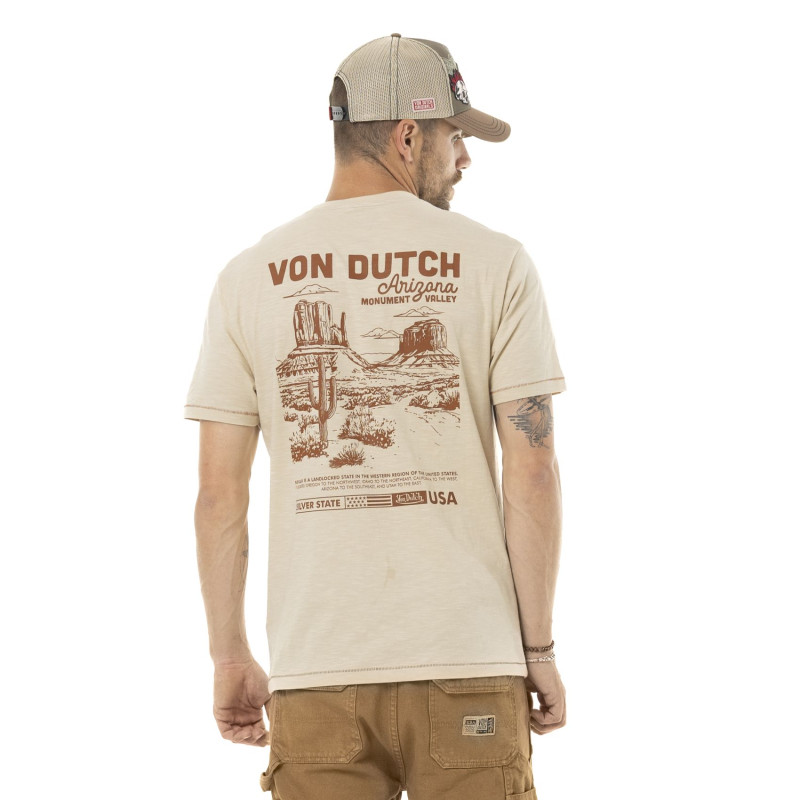 T-shirt homme regular en jersey 170gr print devant&dos Arizo