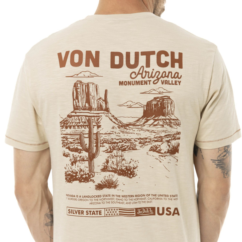 T-shirt homme regular en jersey 170gr print devant&dos Arizo