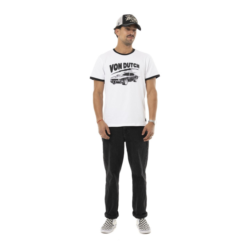 T-shirt homme en jersey stretch print devant Driver