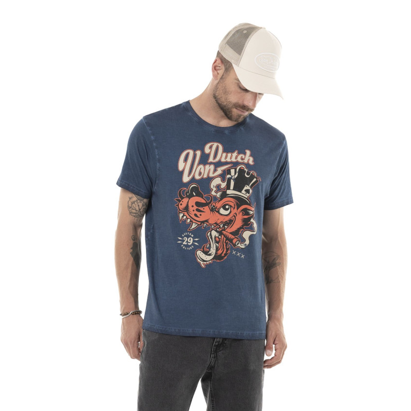 Tee Shirt Bleu coupe Régular Col rond WOO | Homme - Vondutch | Von Dutch