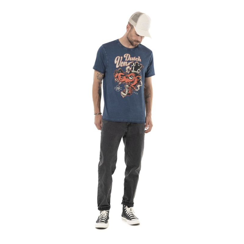 Tee Shirt Bleu coupe Régular Col rond WOO | Homme - Vondutch | Von Dutch