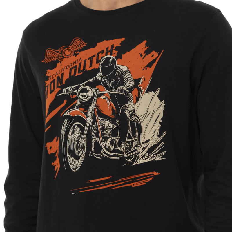 T-shirt homme manches longues en jersey 180gr print devant&dos Swift