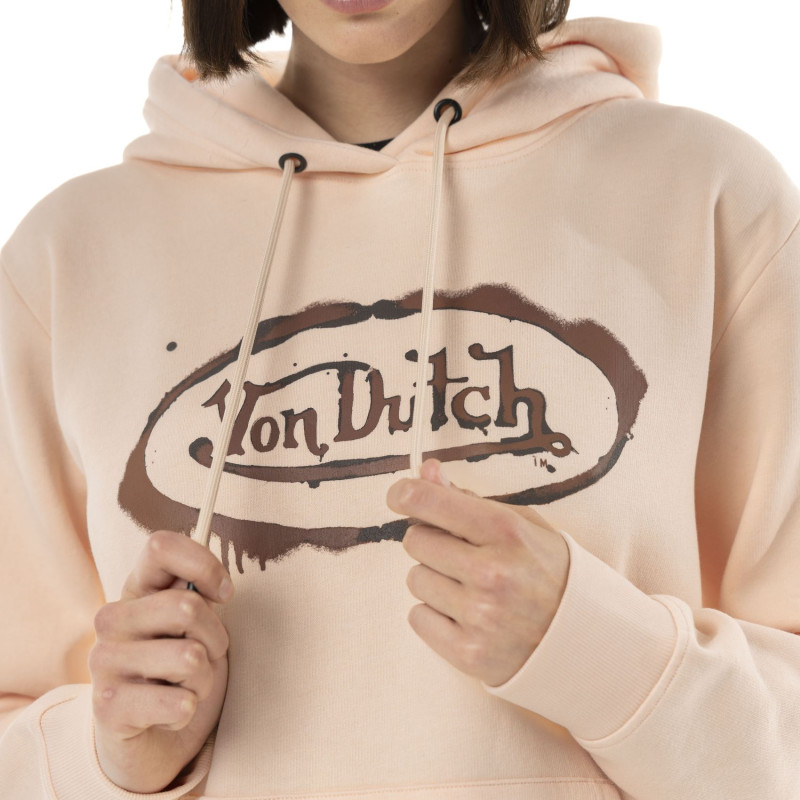 Sweat à capuche coupe Oversize Beige LOGO | Femme - Vondutch