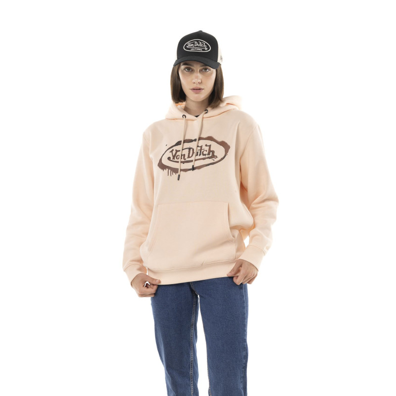 Sweat à capuche coupe Oversize Beige LOGO | Femme - Vondutch | Von Dutch