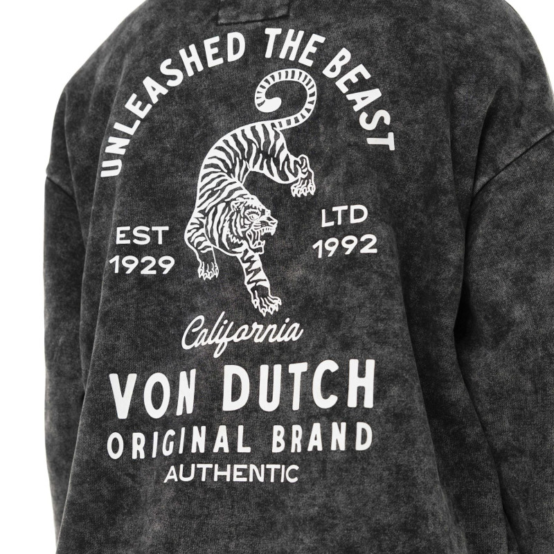 Sweat zippé femme relax fit à capuche avec print Beast