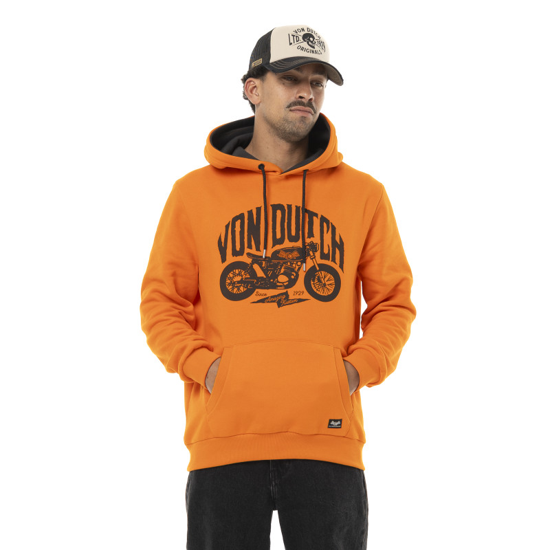 Sweat à capuche Cordon de serrage Orange SPIRIT | Homme - Vondutch | Von Dutch
