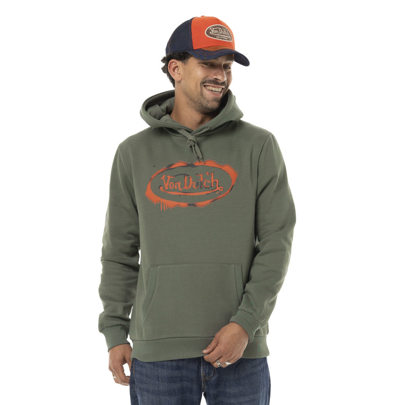 Sweat à capuche Cordon de serrage Kaki TAG | Homme - Vondutch | Von Dutch