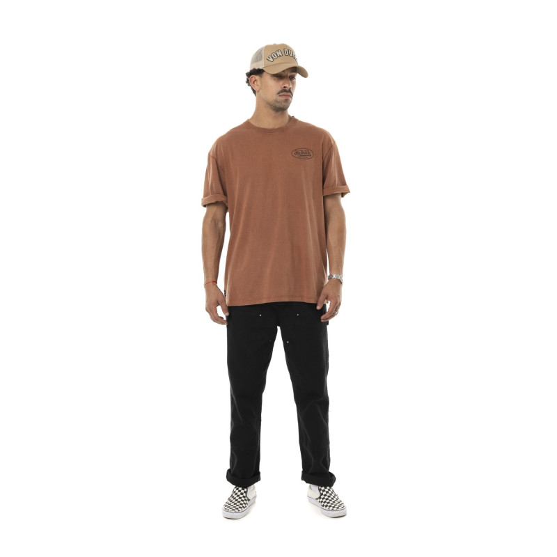Tee Shirt Marron coupe Relaxed fit Col rond FLASH | Homme - Vondutch | Von Dutch