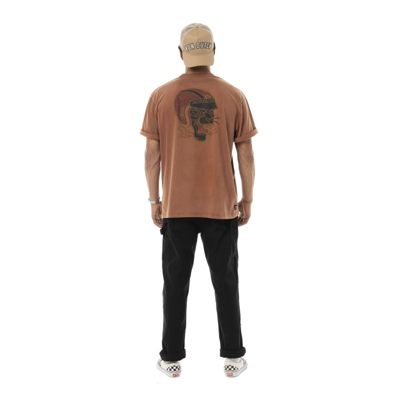 Tee Shirt Marron coupe Relaxed fit Col rond FLASH | Homme - Vondutch | Von Dutch