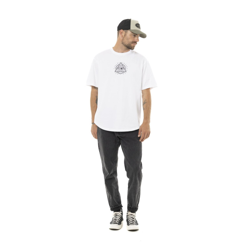 Tee Shirt Blanc coupe Oversize Col rond PROVID | Homme - Vondutch | Von Dutch
