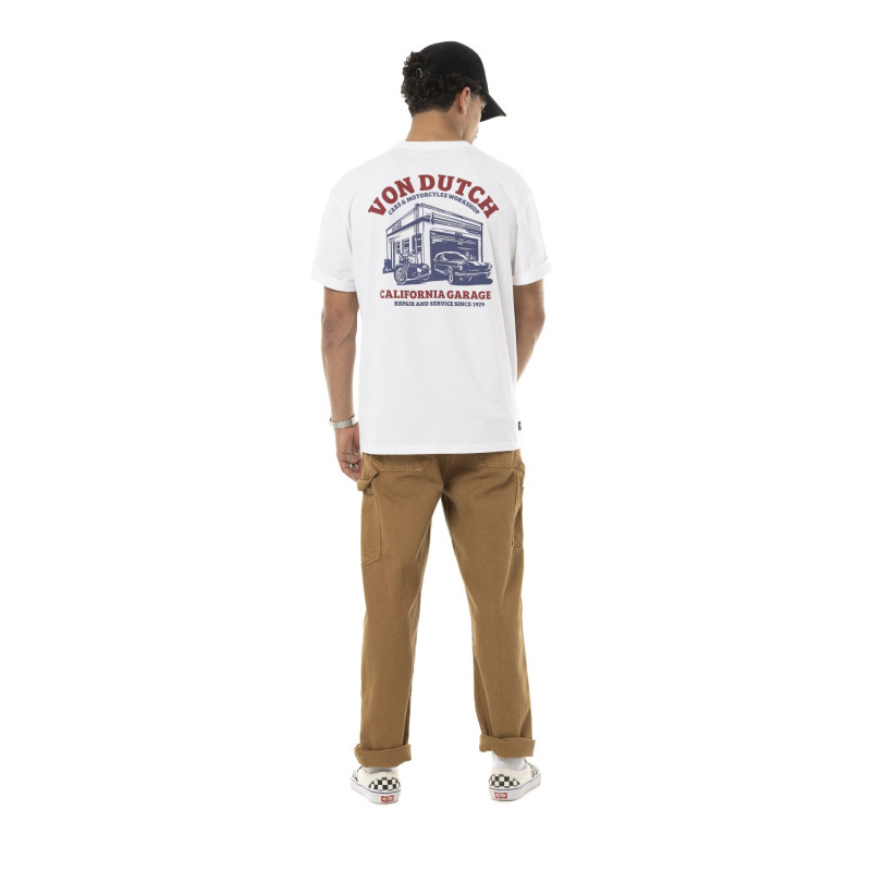 Tee Shirt Blanc coupe Relaxed fit Col rond REPAR | Homme - Vondutch | Von Dutch