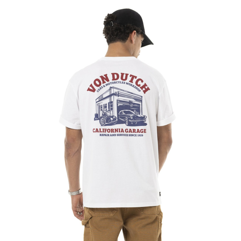 Tee Shirt Blanc coupe Relaxed fit Col rond REPAR | Homme - Vondutch | Von Dutch