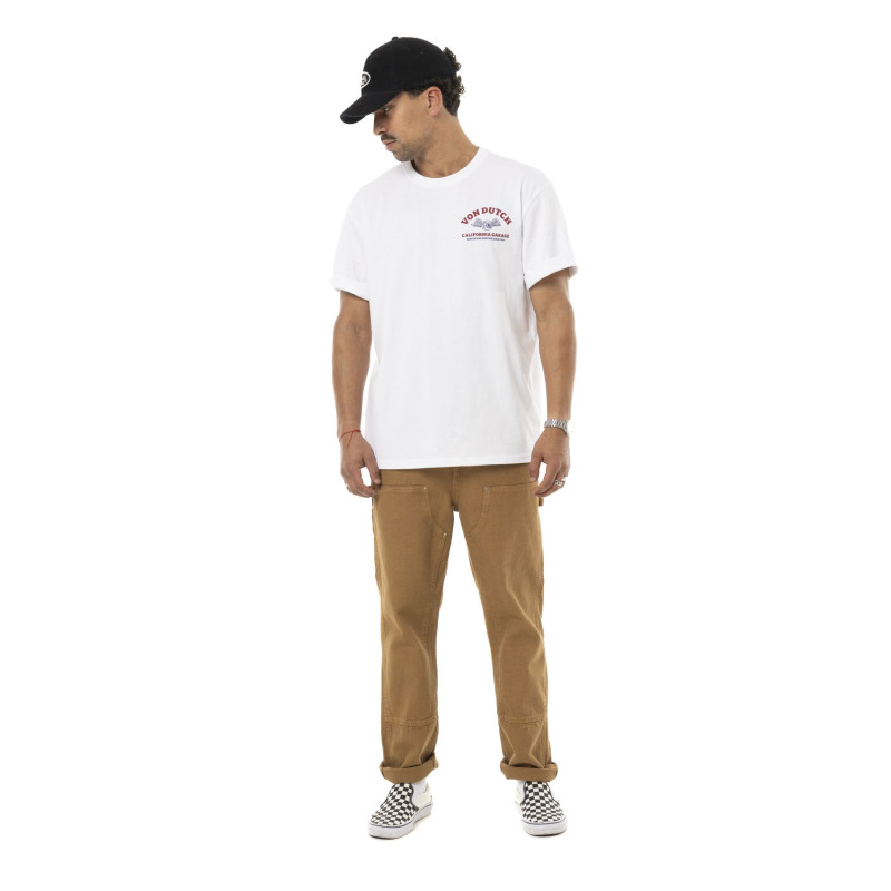 Tee Shirt Blanc coupe Relaxed fit Col rond REPAR | Homme - Vondutch | Von Dutch