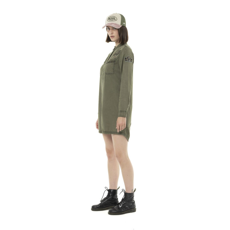 Robe Chemise Kaki coupe Droite Col boutonné CHEM | Femme - Vondutch | Von Dutch