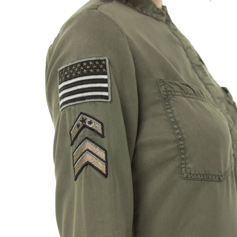 Robe Chemise Kaki coupe Droite Col boutonné CHEM | Femme - Vondutch | Von Dutch