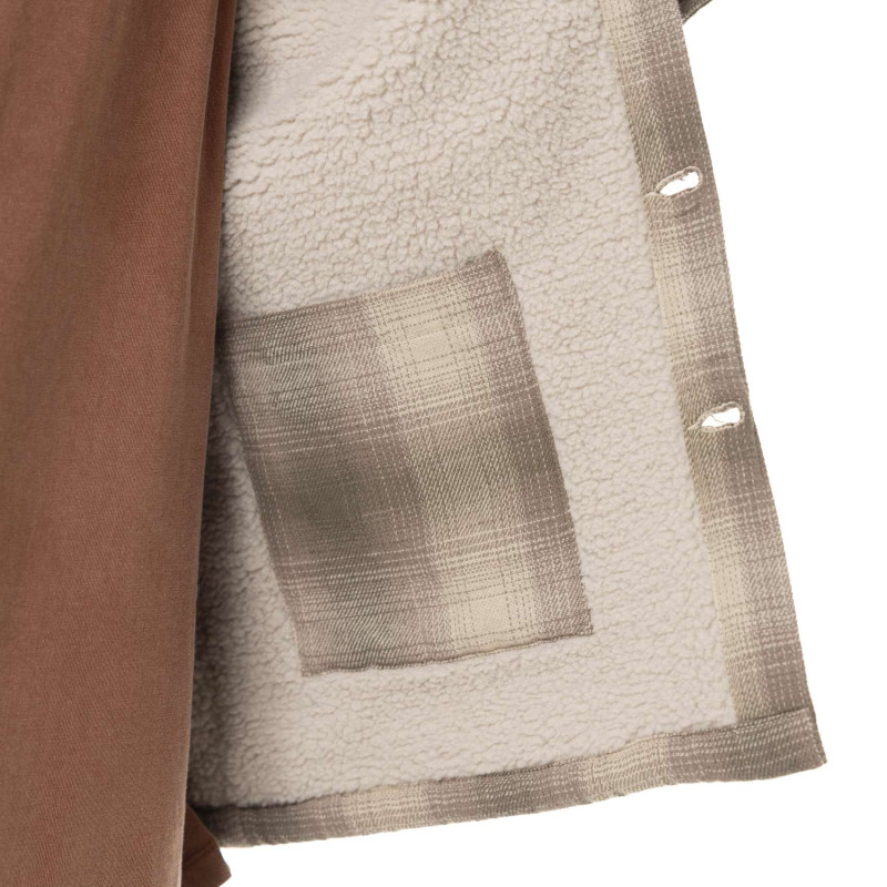 Sur Chemise homme en flanelle à carreaux doublée sherpa Heaven