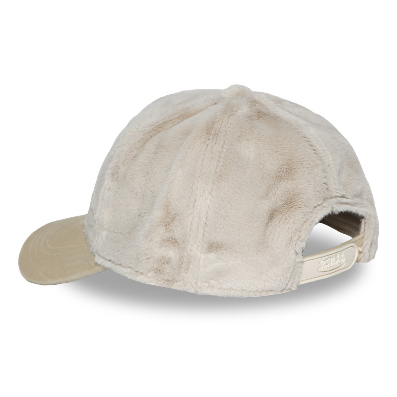 Casquette Vondutch Blanche Baseball Snapback en Fausse fourrure PILE | Von Dutch