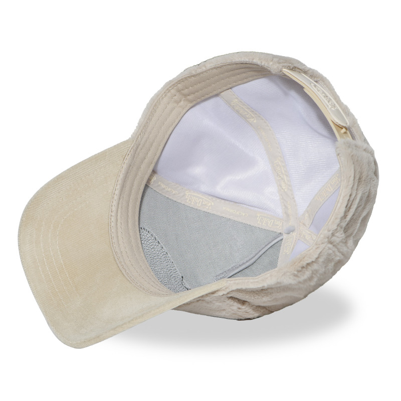 Casquette Vondutch Blanche Baseball Snapback en Fausse fourrure PILE | Von Dutch