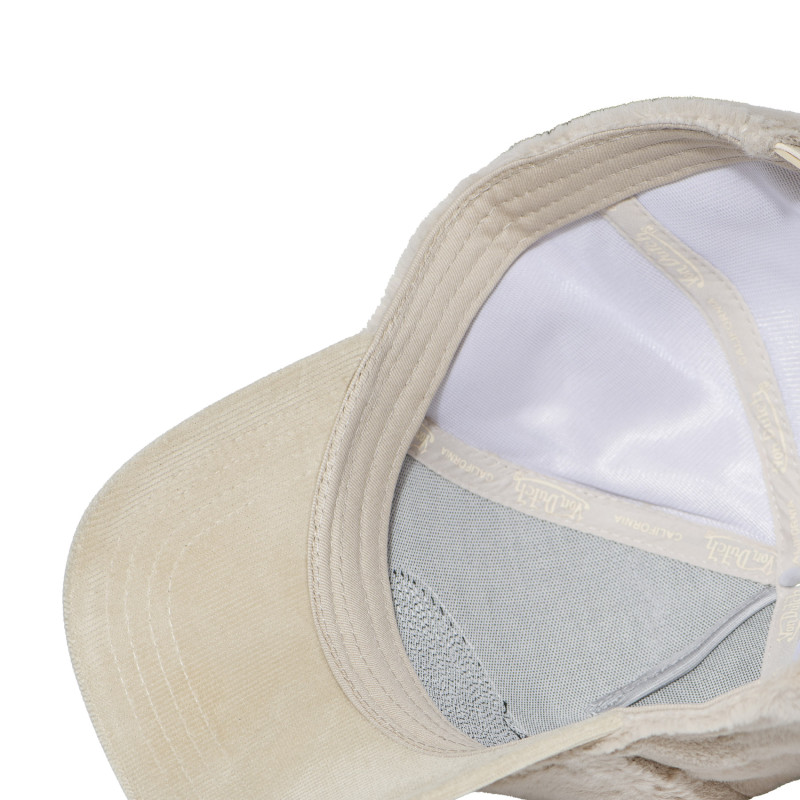 Casquette Vondutch Blanche Baseball Snapback en Fausse fourrure PILE | Von Dutch