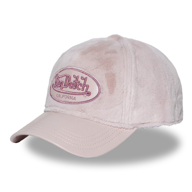 Casquette Vondutch Rose Baseball Snapback en Fausse fourrure PILE | Von Dutch