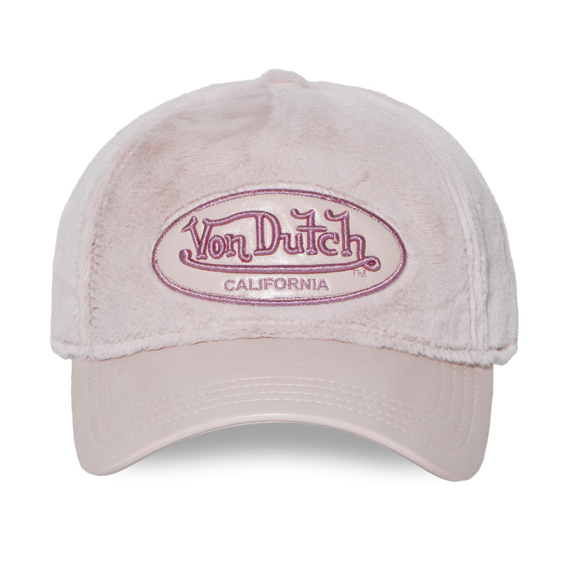 Casquette Vondutch Rose Baseball Snapback en Fausse fourrure PILE | Von Dutch