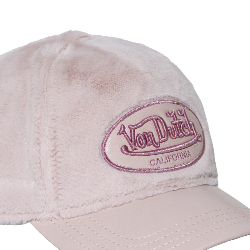 Casquette Vondutch Rose Baseball Snapback en Fausse fourrure PILE | Von Dutch