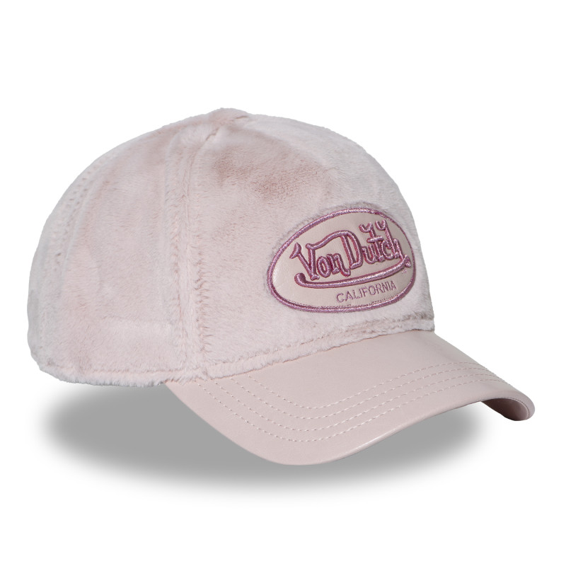 Casquette Vondutch Rose Baseball Snapback en Fausse fourrure PILE | Von Dutch