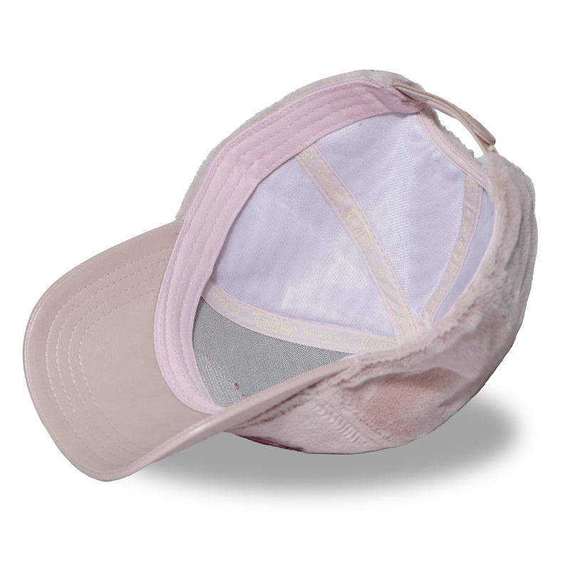 Casquette Vondutch Rose Baseball Snapback en Fausse fourrure PILE | Von Dutch