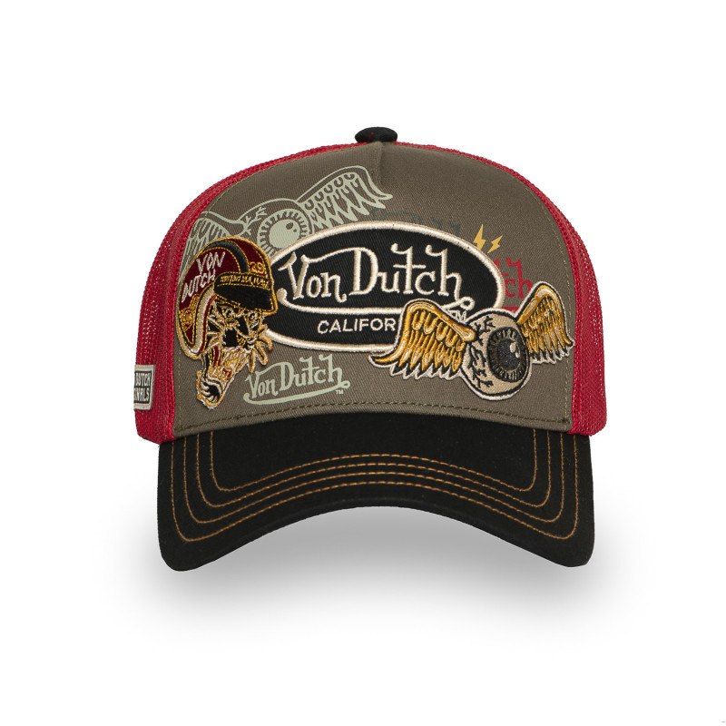 Casquette Enfant Vondutch Beige Trucker Snapback PATCHES | Von Dutch