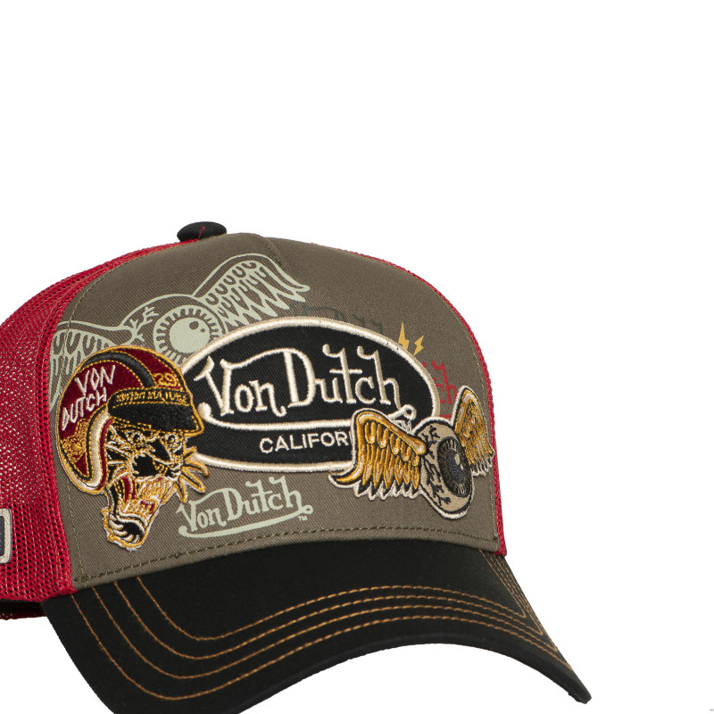Casquette Enfant Vondutch Beige Trucker Snapback PATCHES | Von Dutch