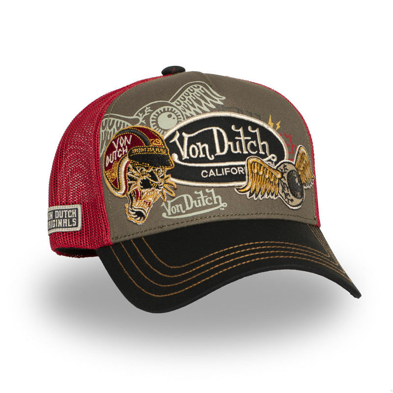 Casquette Enfant Vondutch Beige Trucker Snapback PATCHES | Von Dutch
