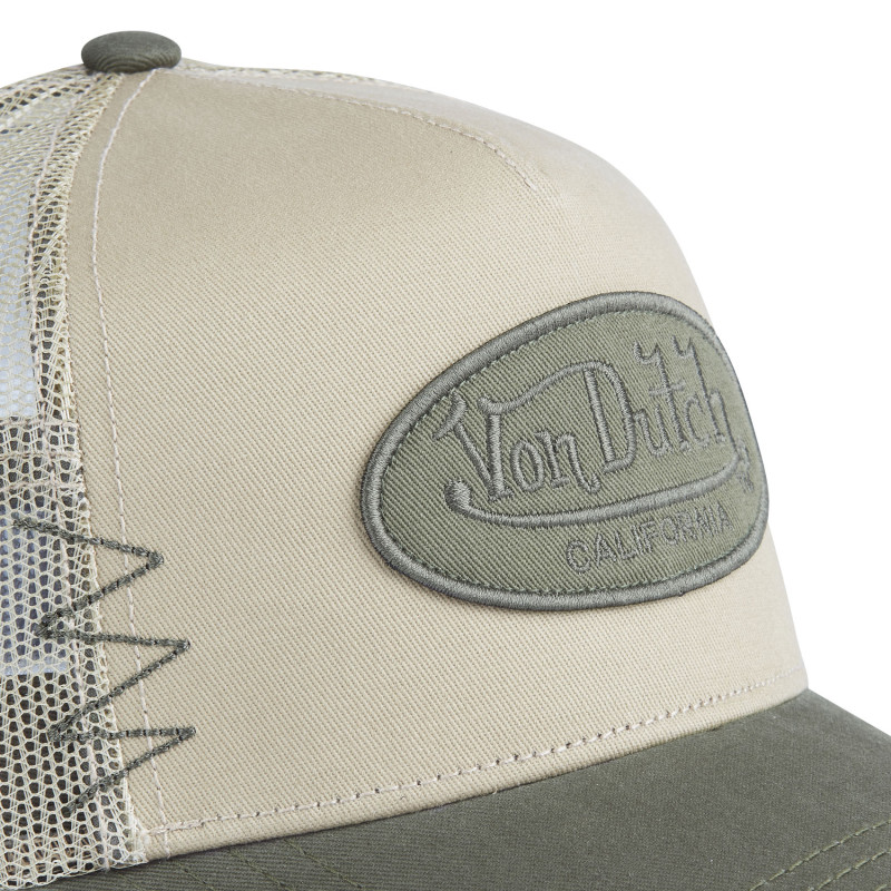 Casquette Enfant Vondutch Beige Trucker Snapback effet Usé USED | Von Dutch