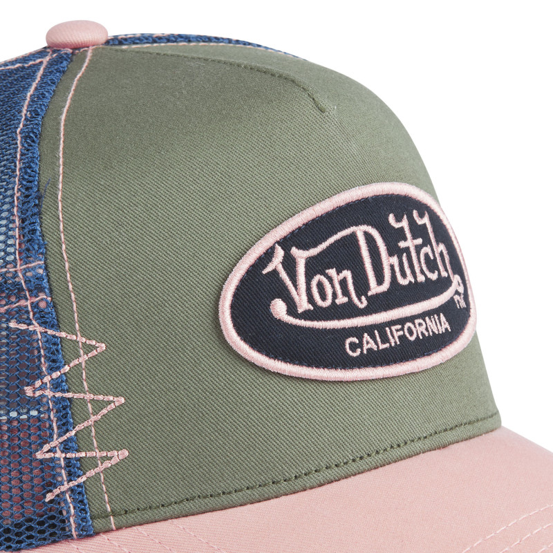 Casquette Enfant Vondutch Kaki Trucker Snapback effet Usé USED | Von Dutch