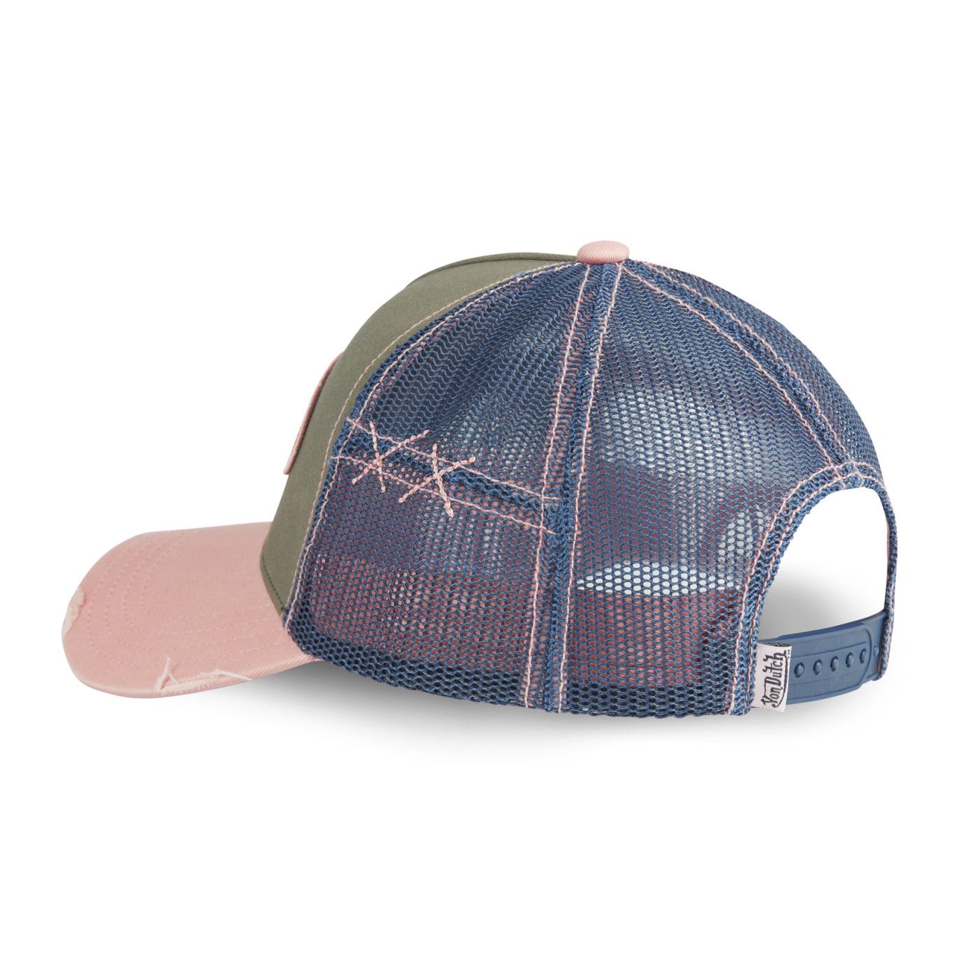 Casquette Trucker Enfant Von Dutch Style Vintage Usé - Taille Unique Ajustable Snapback, Kaki/beige