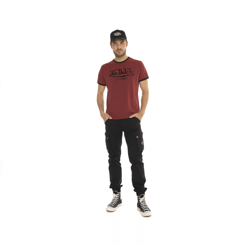 T-shirt homme col rond en coton organic stretch et bord côte Blast