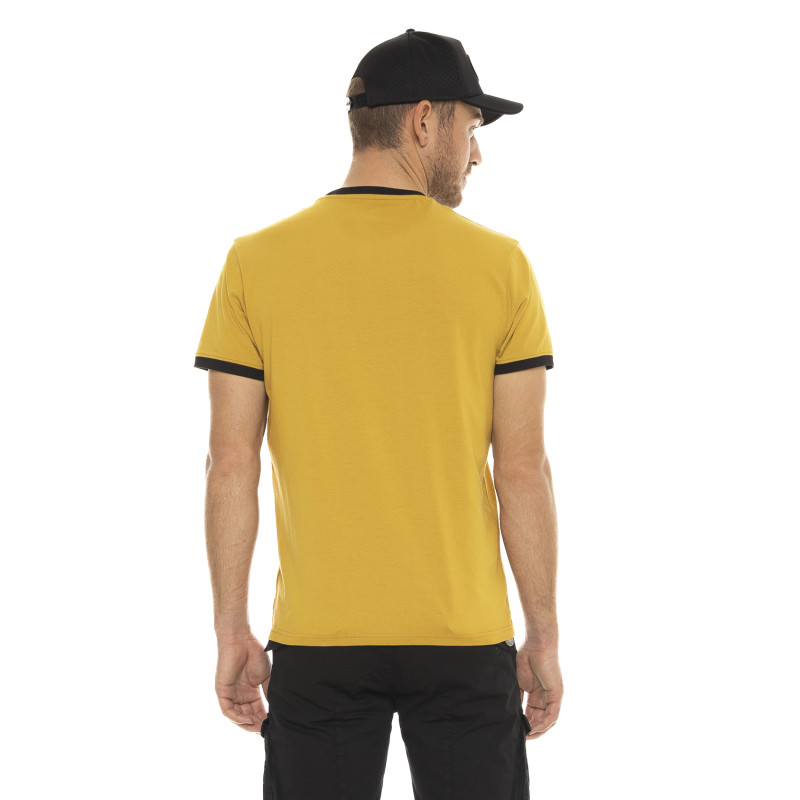 T-shirt homme col rond en coton organic stretch et bord côte Blast