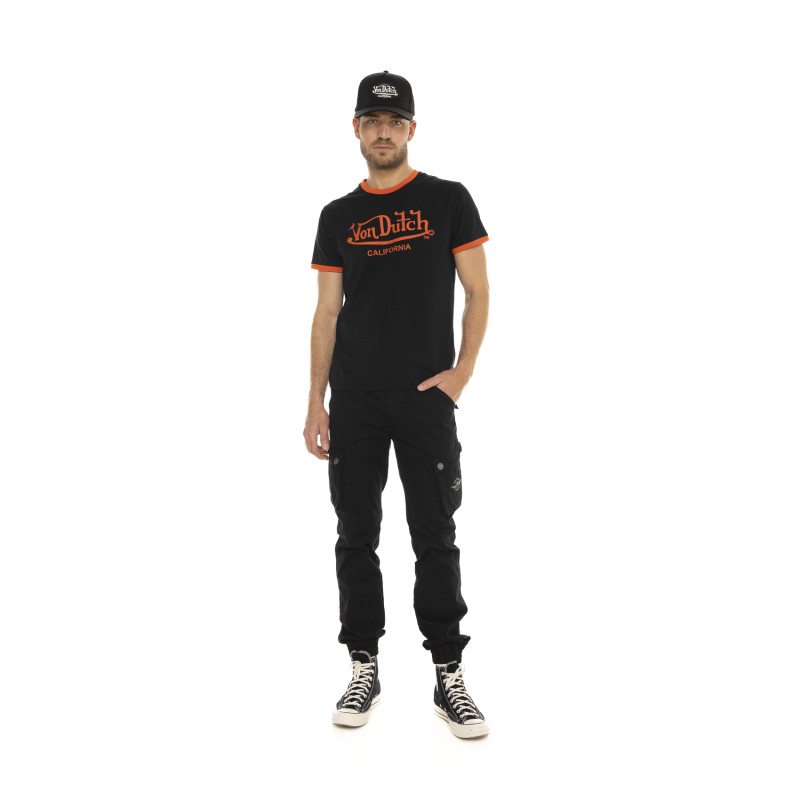 T-shirt homme col rond en coton organic stretch et bord côte Blast